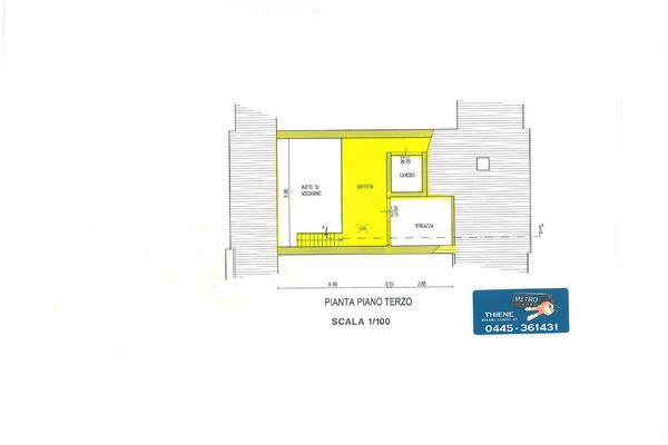 planimetria 3°piano - attico THIENE (VI)  